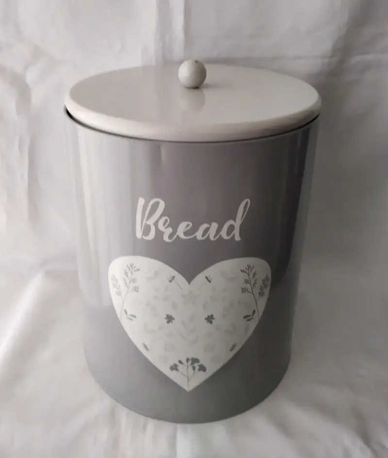 Panera metálica gris vintage decorativa - 6