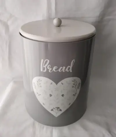 Panera metálica gris vintage decorativa - miniatura 6