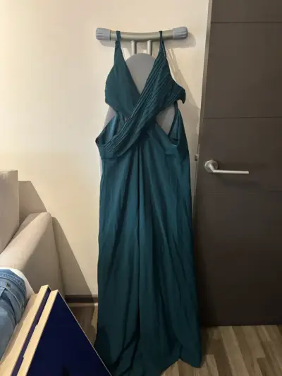 Vestido largo verde elegante - miniatura 1