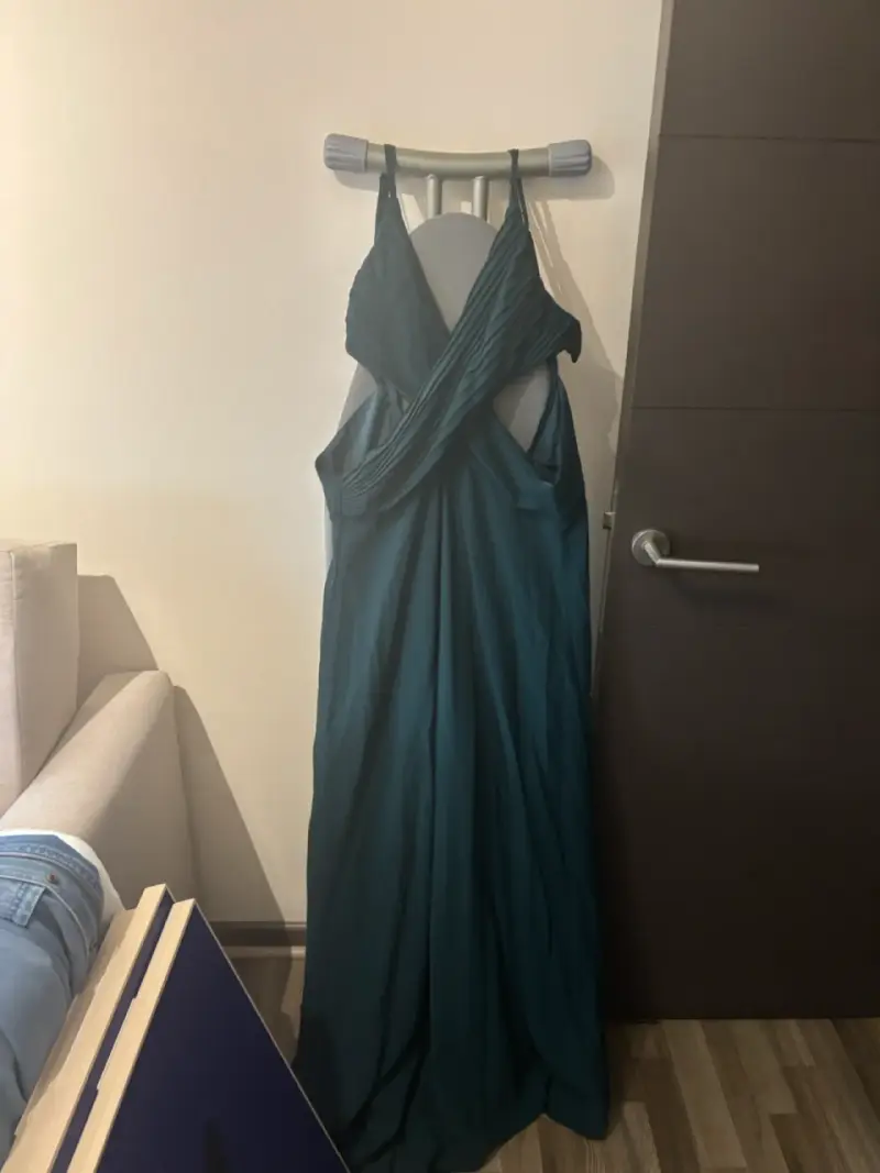 Vestido largo verde elegante - 2