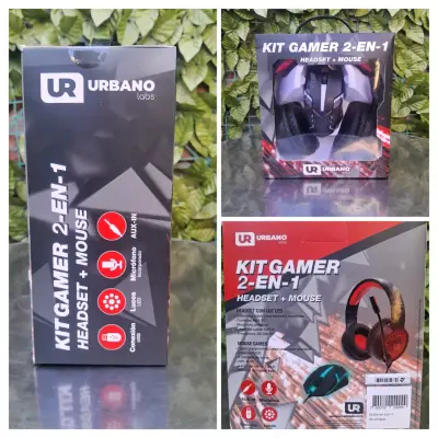 Kit Gamer 2-en-1 Urbano Labs con headset y mouse - miniatura 1
