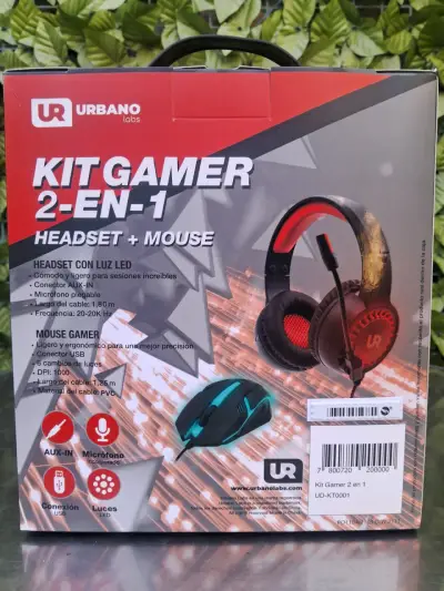 Kit Gamer 2-en-1 Urbano Labs con headset y mouse - miniatura 4