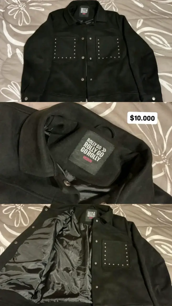 Chaqueta negra Rolly Go con tachas
