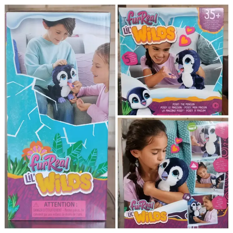 Peluche interactivo FurReal Lil' Wilds Posey el Pingüino - 1