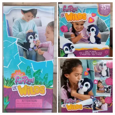 Peluche interactivo FurReal Lil' Wilds Posey el Pingüino - miniatura 1