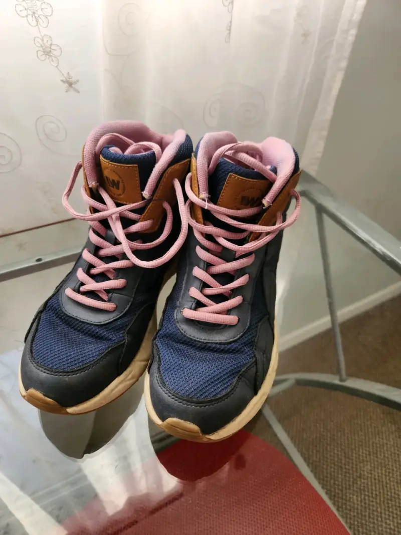 Zapatillas deportivas azul y rosa para mujer - 2
