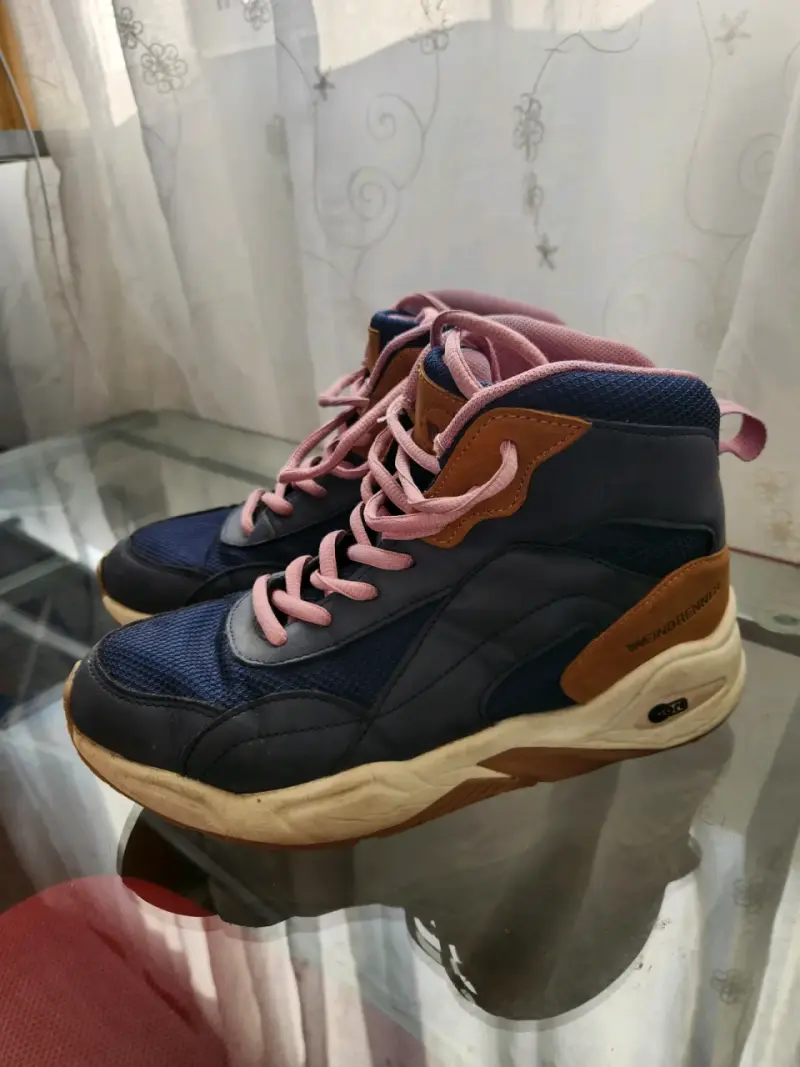 Zapatillas deportivas azul y rosa para mujer - 3