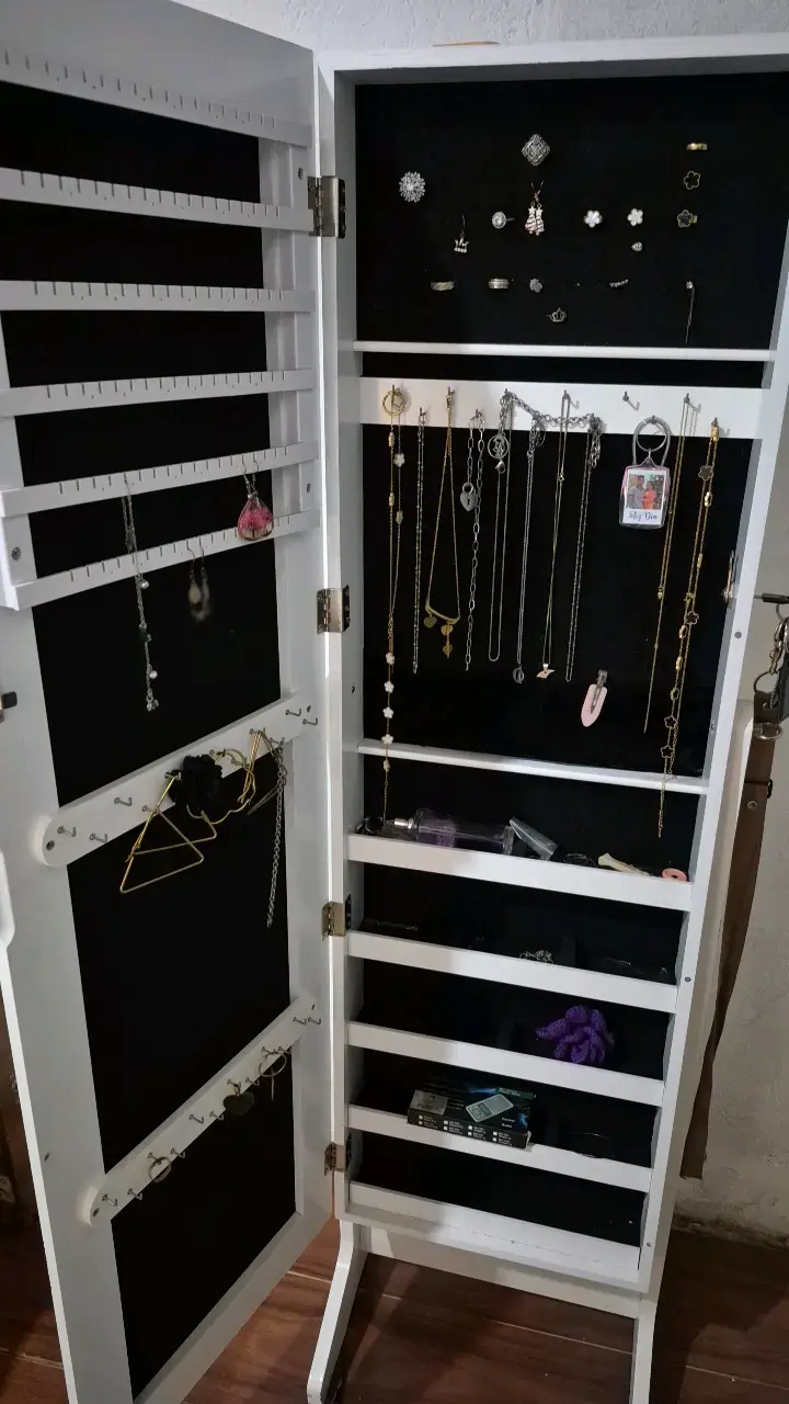 Armario organizador de joyas blanco