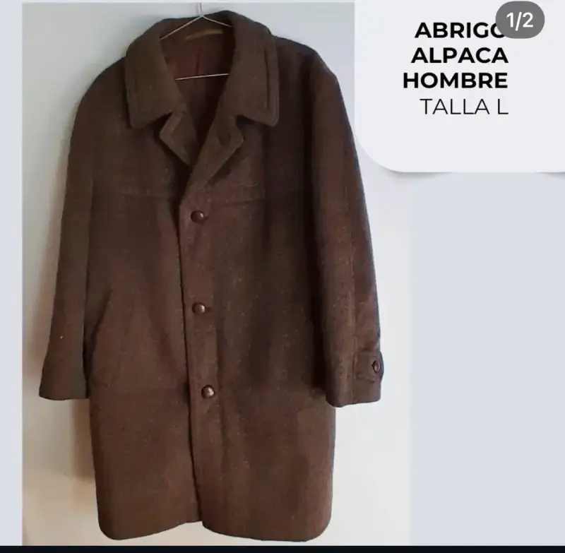Abrigo de alpaca para hombre talla L - 1