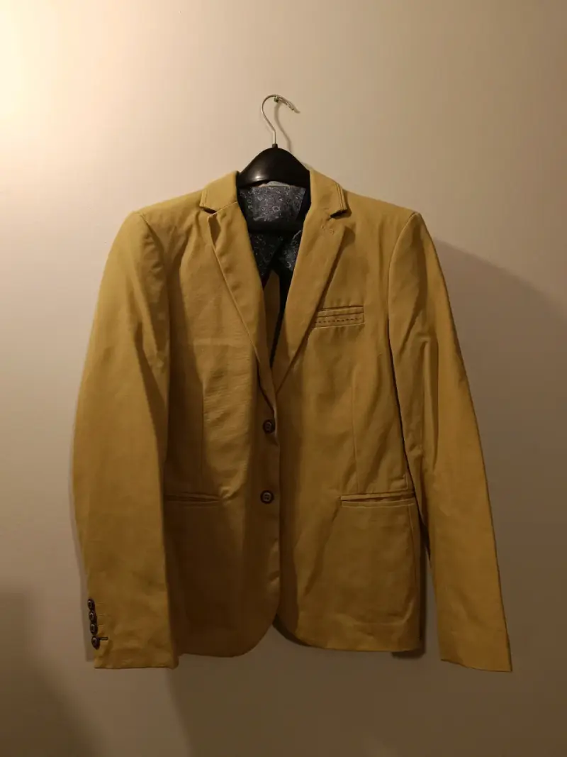Blazer amarillo mostaza para hombre - 2