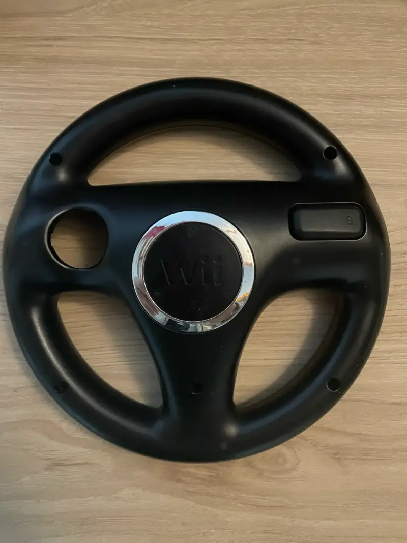 Volante Wii negro para videojuegos - 1