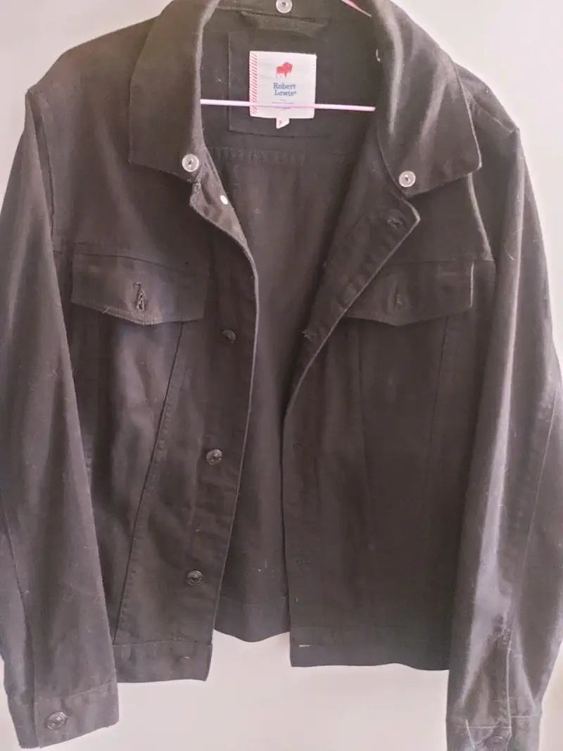 Chaqueta negra Robert Lewis hombre de algodón - 1