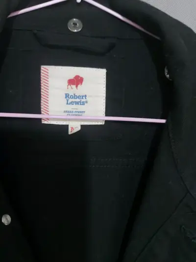 Chaqueta negra Robert Lewis hombre  de algodón - miniatura 2