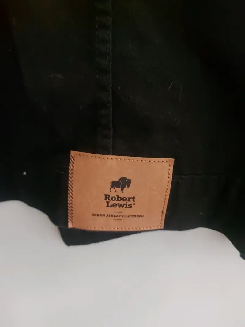 Chaqueta negra Robert Lewis hombre de algodón - 3