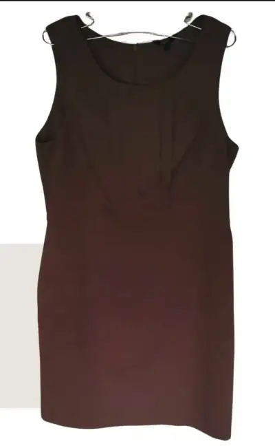 Vestido sin mangas color marrón elegante - miniatura 1