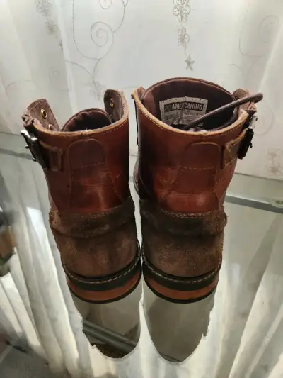 Botas de cuero marrón para hombre - miniatura 3