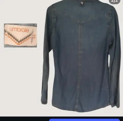 Camisa de mezclilla azul mujer - miniatura 2