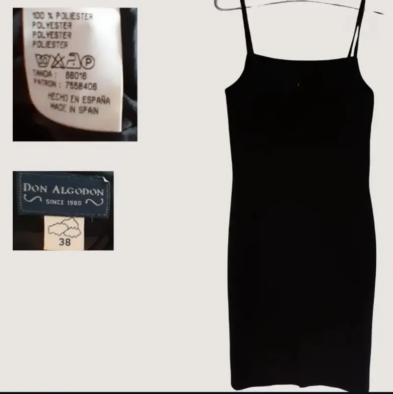 Vestido negro ajustado de tirantes - 2