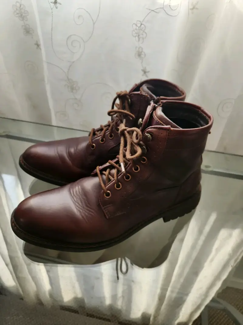 Botas de cuero marrón para hombre - 2