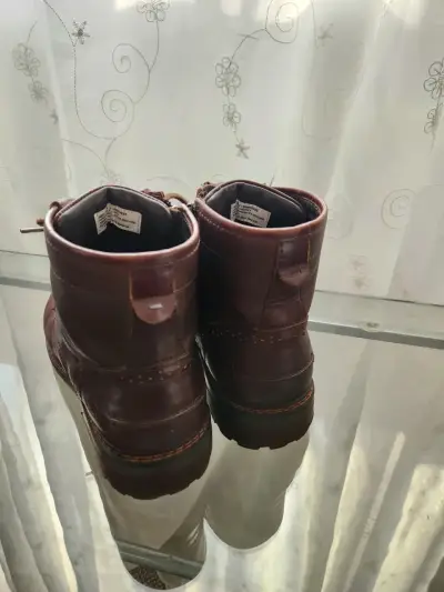 Botas de cuero marrón para hombre - miniatura 3