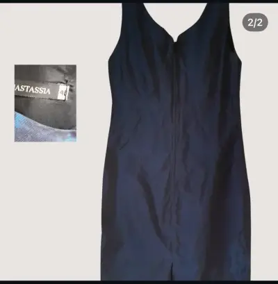 Vestido azul elegante sin mangas - miniatura 2