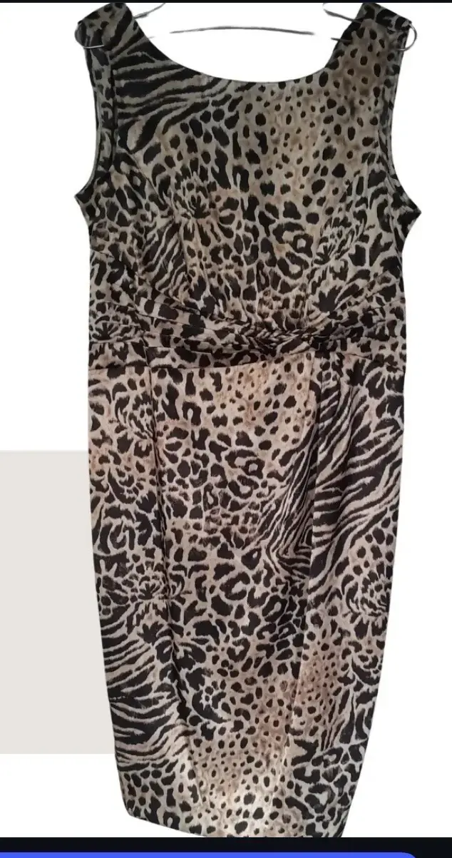 Vestido animal print sin mangas - 1