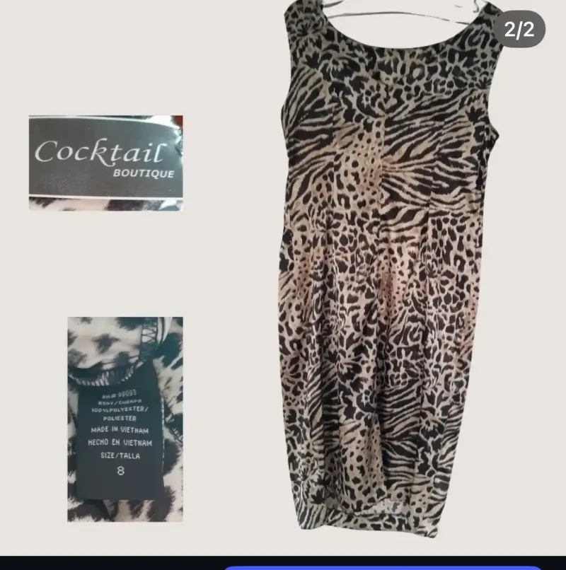 Vestido animal print sin mangas - 2