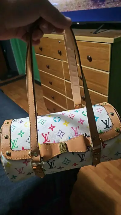 Bolso de mano multicolor con monograma - miniatura 1