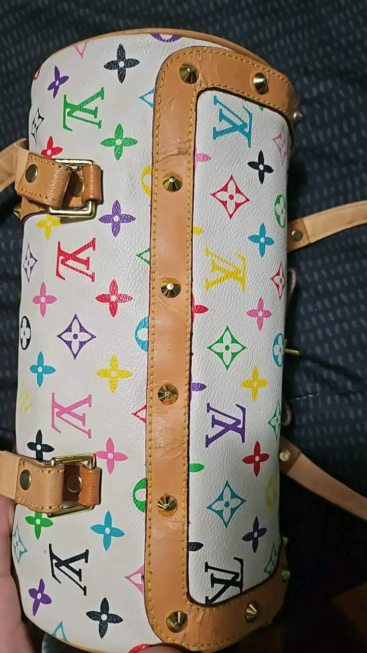 Bolso de mano multicolor con monograma - 3