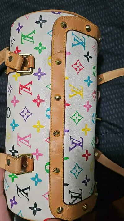 Bolso de mano multicolor con monograma - miniatura 3