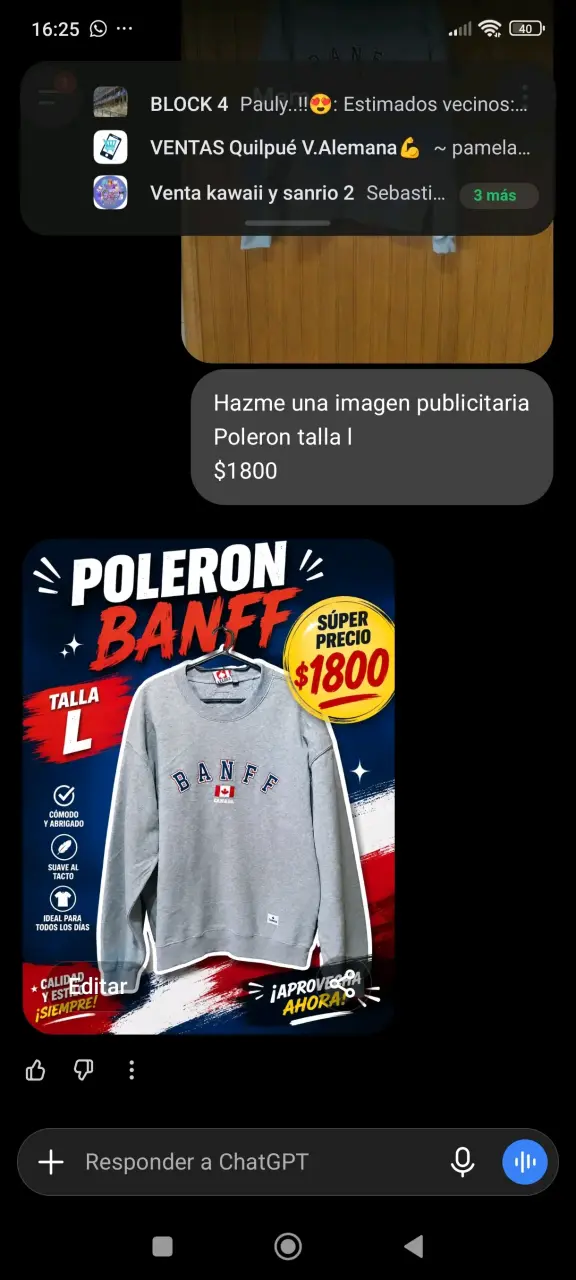 Polerón negro cómodo y con estilo TD - 2
