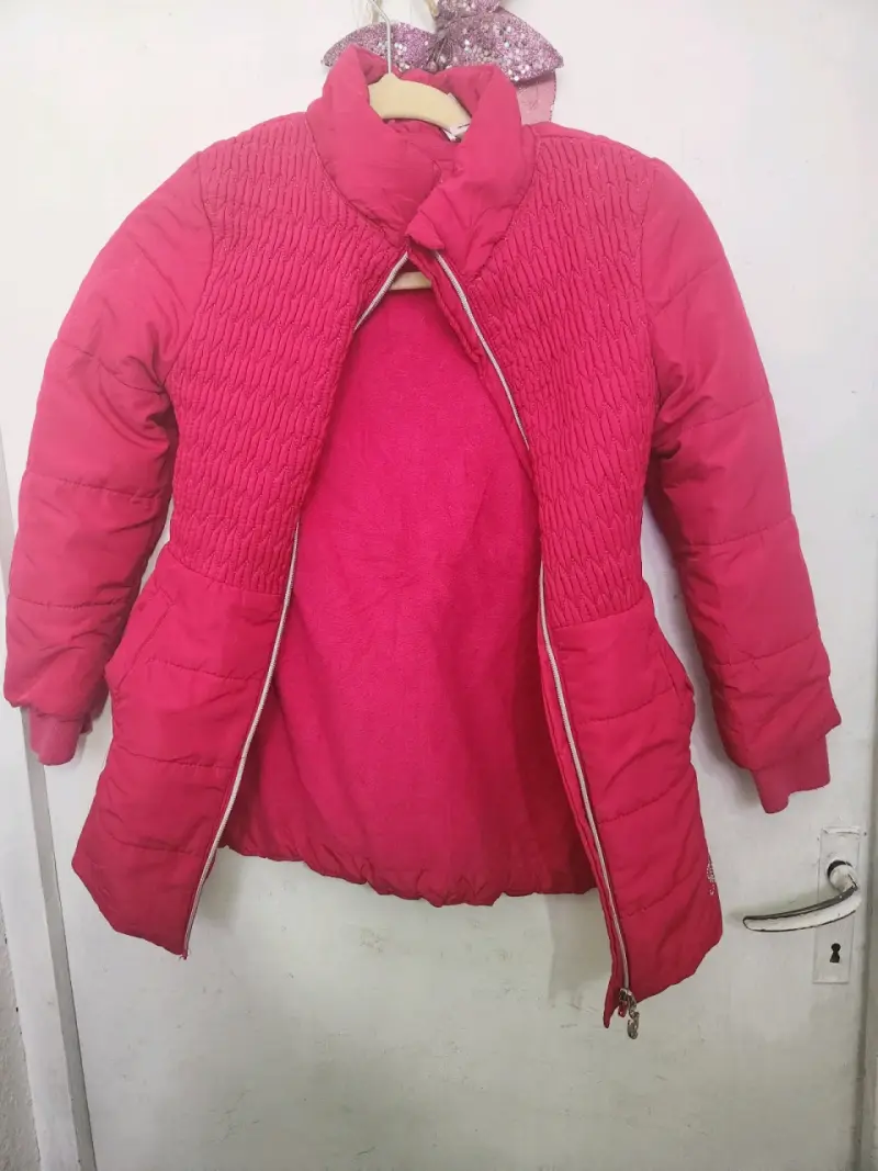 Chaqueta acolchada rosa para niña talla 6 - 1