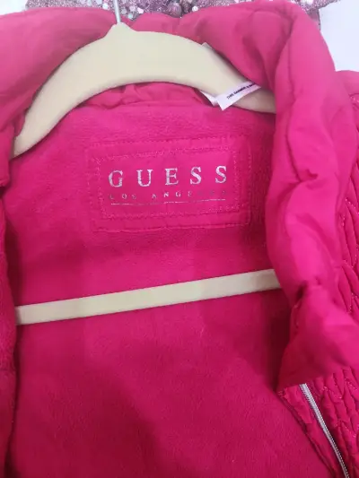 Chaqueta acolchada rosa para niña talla 6 - miniatura 2