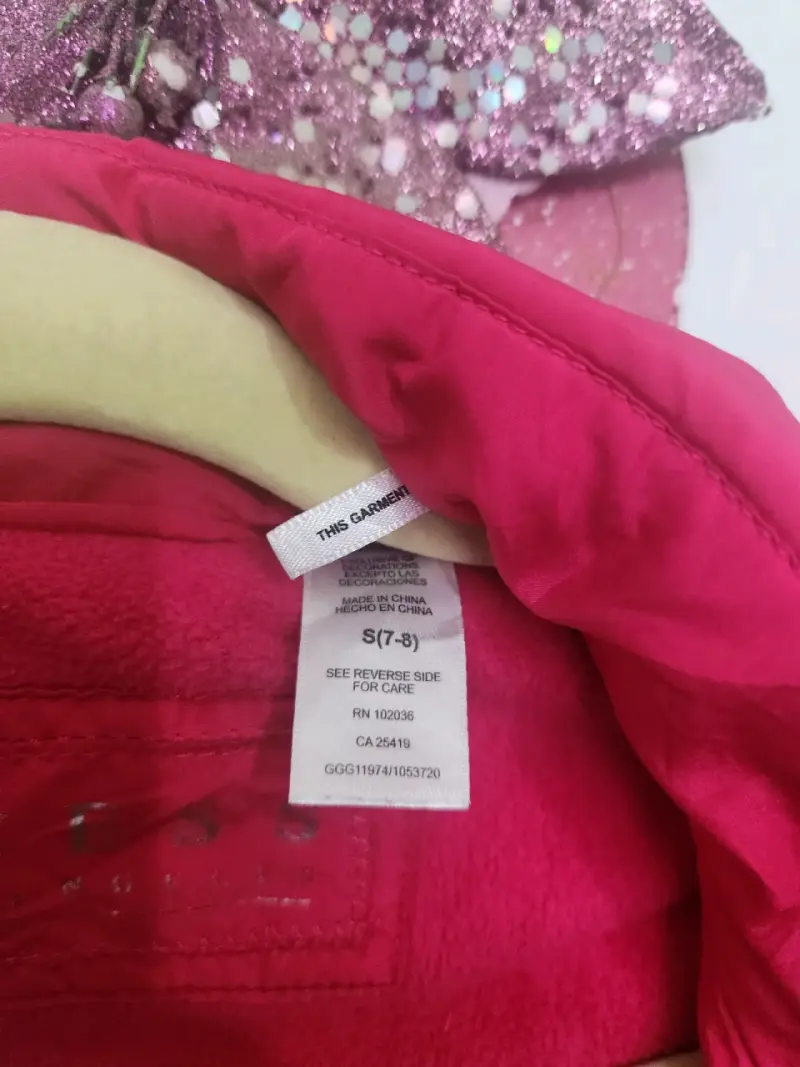 Chaqueta acolchada rosa para niña talla 6 - 3