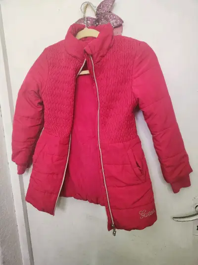 Chaqueta acolchada rosa para niña talla 6 - miniatura 5