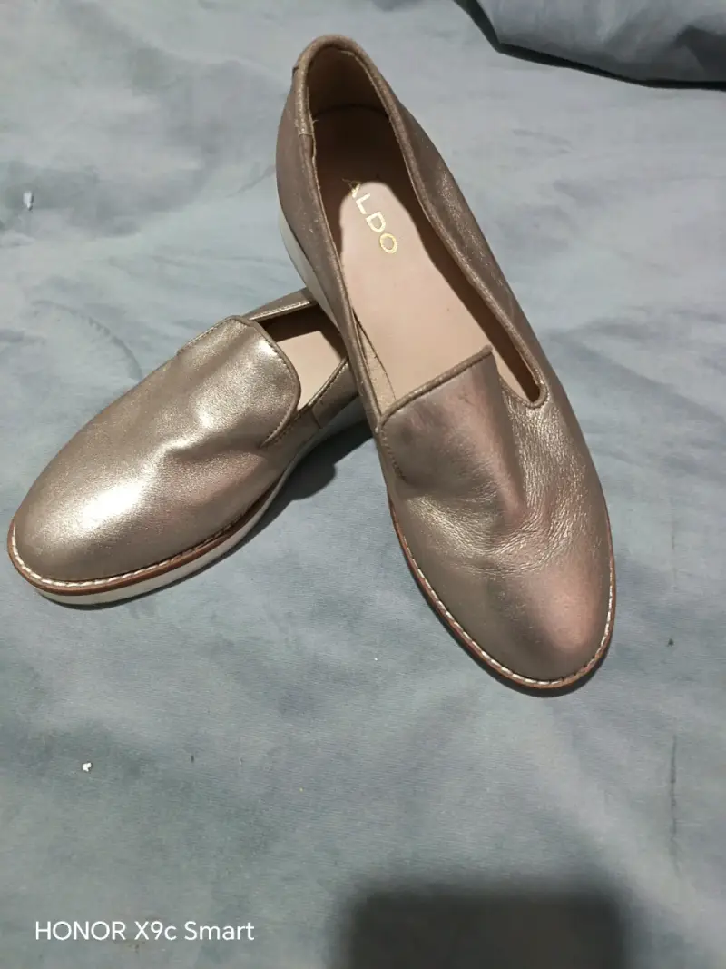 Zapatos planos Aldo color plateado