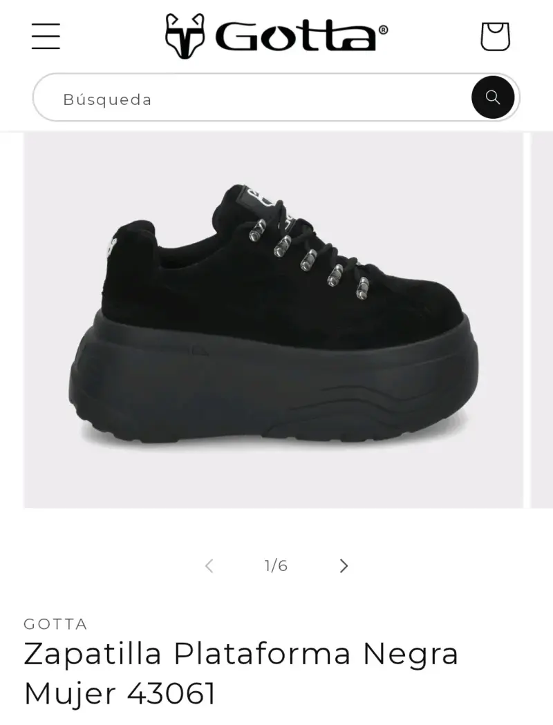 Zapatillas plataforma negras Gotta - 1