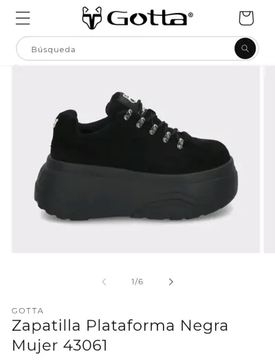Zapatillas plataforma negras Gotta - miniatura 1