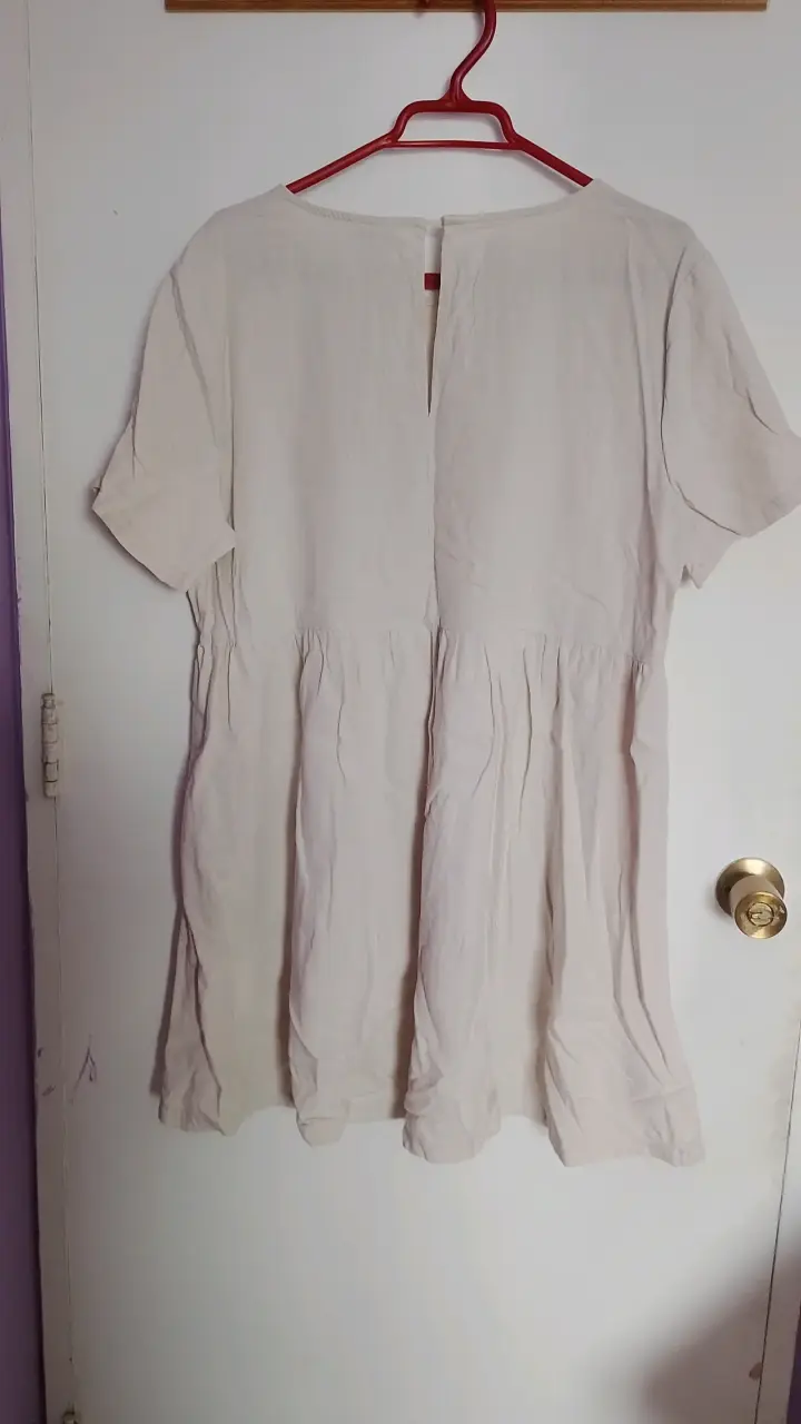 Vestido blanco casual de algodón - 1