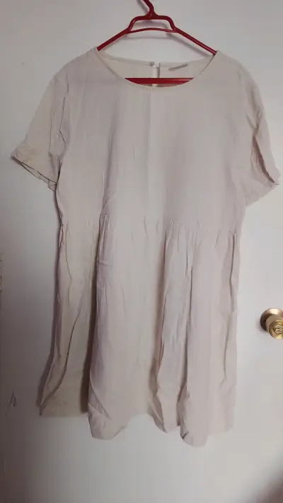 Vestido blanco casual de algodón - miniatura 2