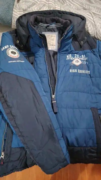 Chaqueta Camp David azul con capucha - miniatura 2