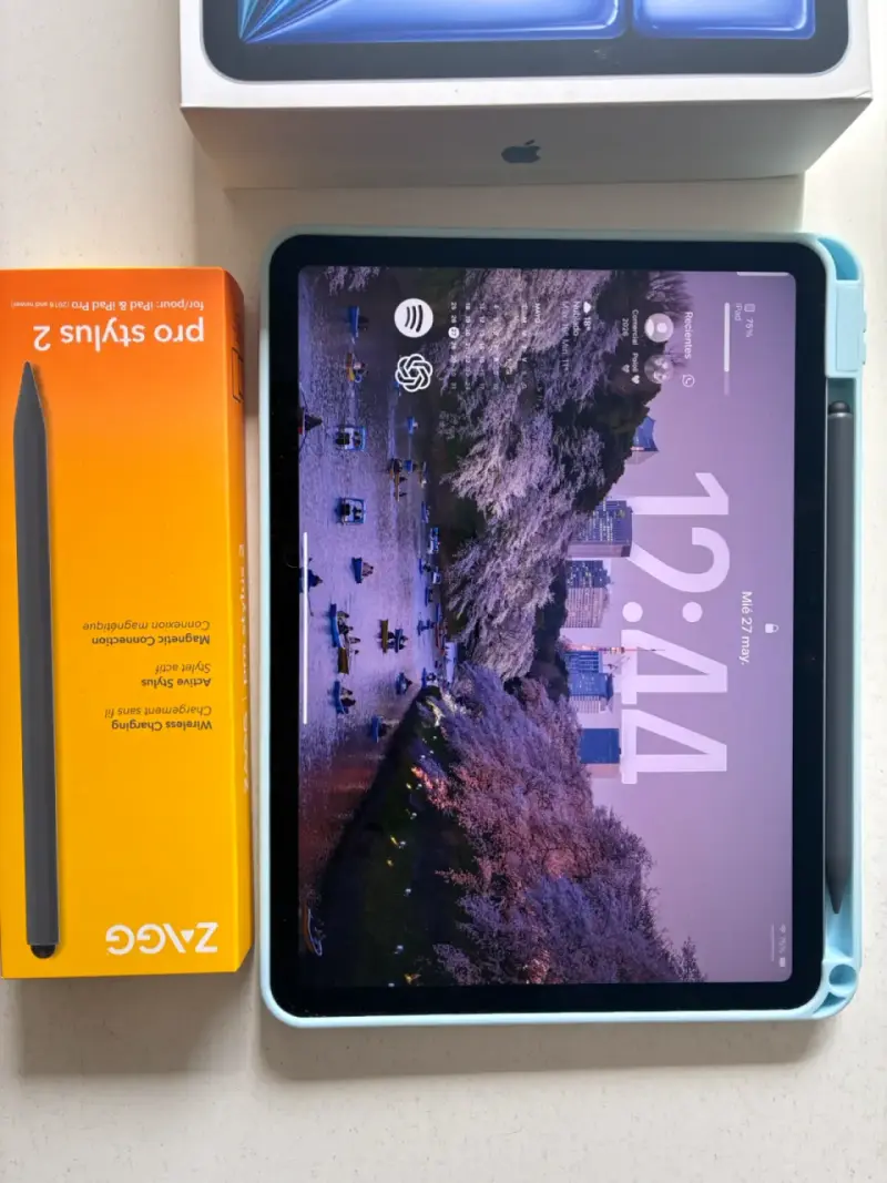 iPad Air M4 11” + Pencil Zagg Pro Stylus 2 + Funda - 1