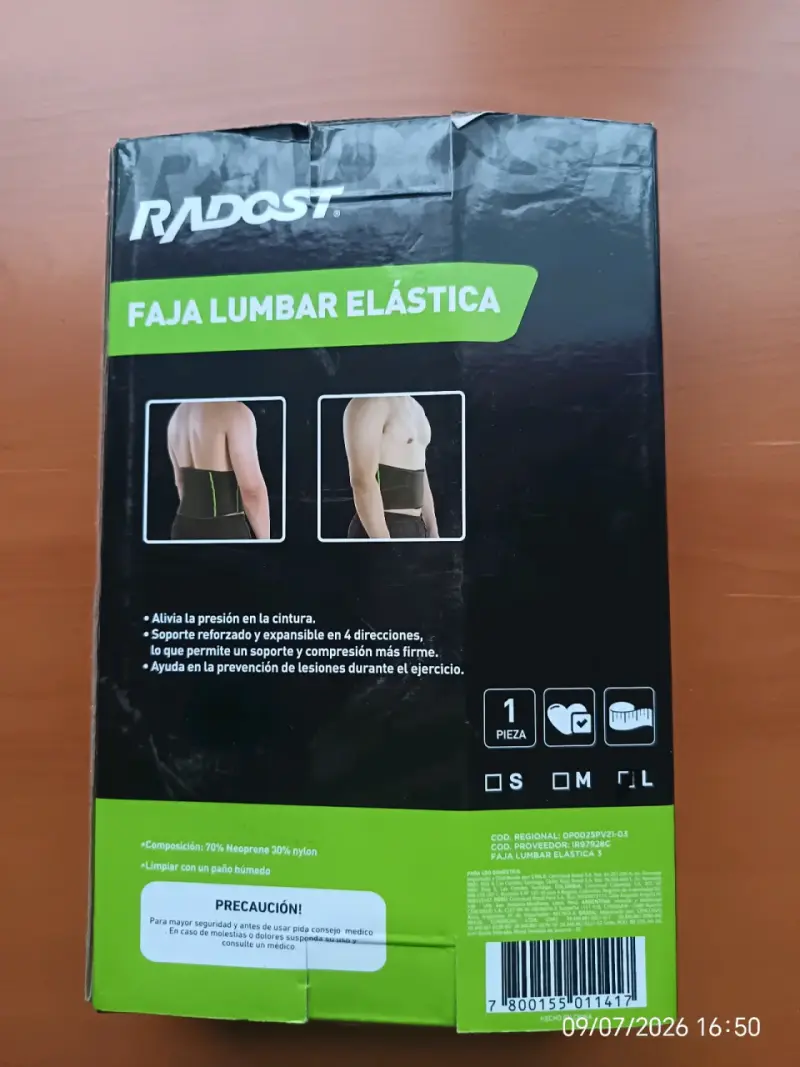 Faja lumbar elástica Radost - 2