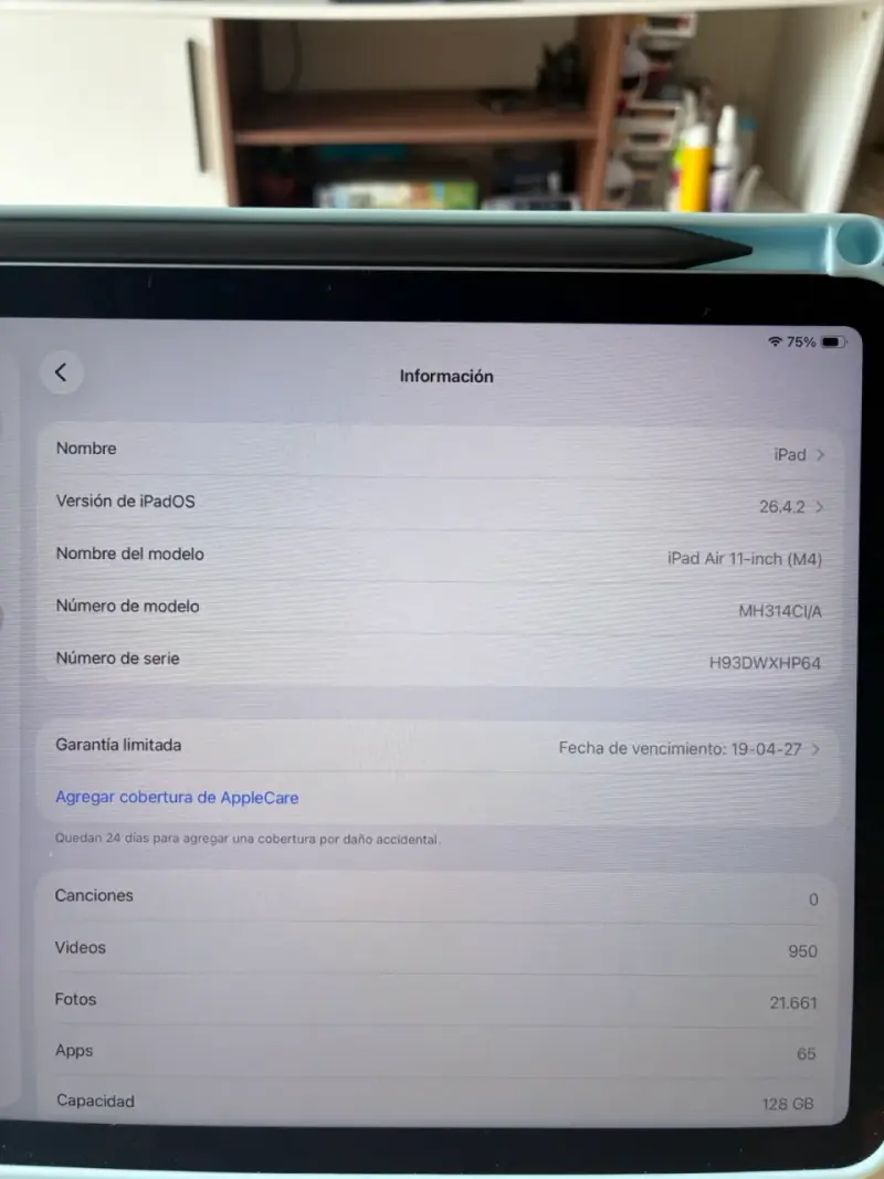 iPad Air M4 11” + Pencil Zagg Pro Stylus 2 + Funda - 4