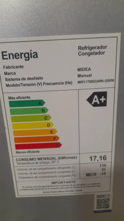 Refrigerador Midea A+ - miniatura 3