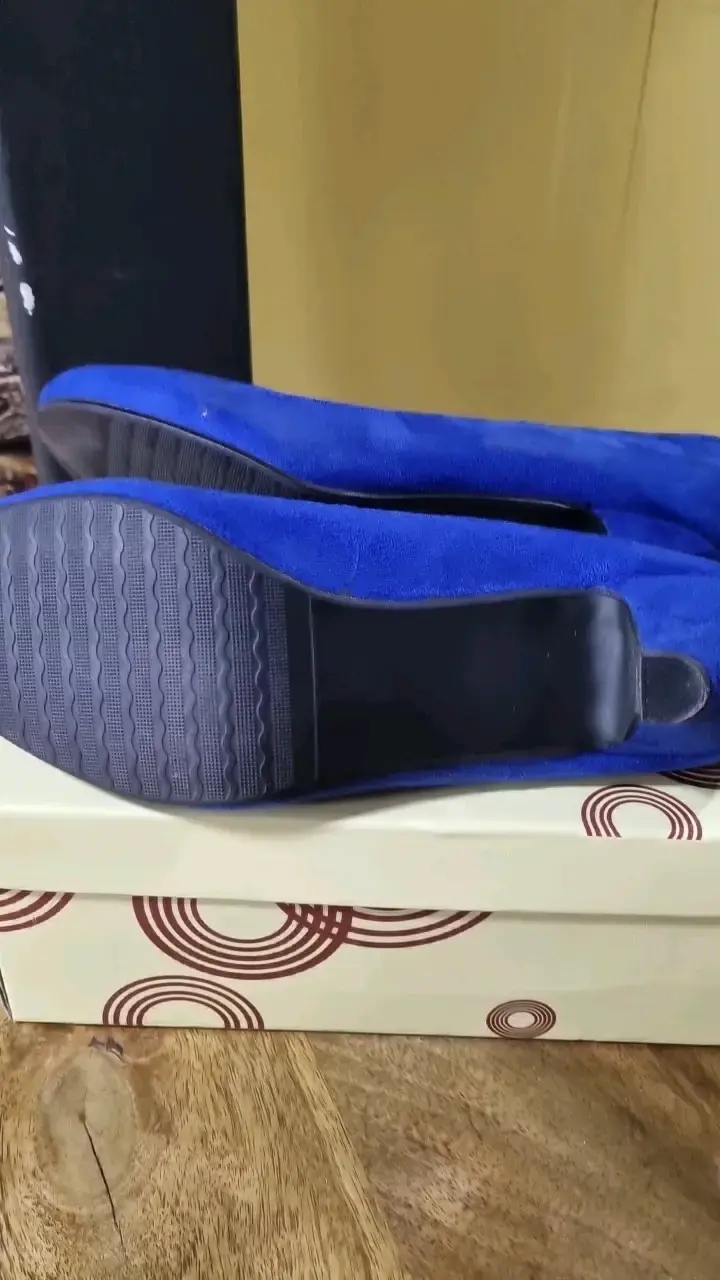 Zapatos de tacón azul eléctrico para mujer - 2