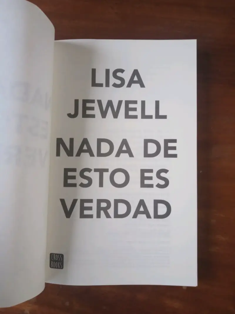 Nada de esto es verdad, Lisa Jewell. Libro. - 4