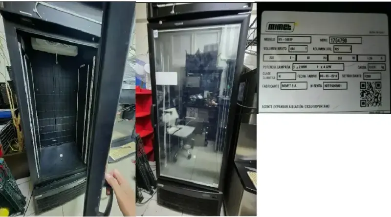 Refrigerador vitrina Mimet VV-188TF usado