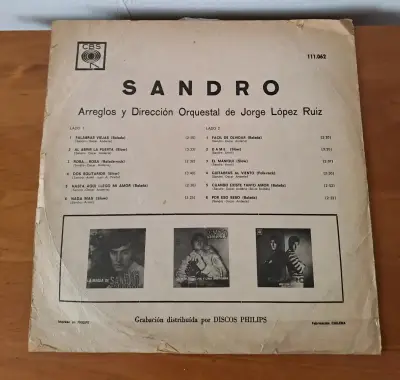 Vinilo LP de Sandro con portada original - miniatura 3