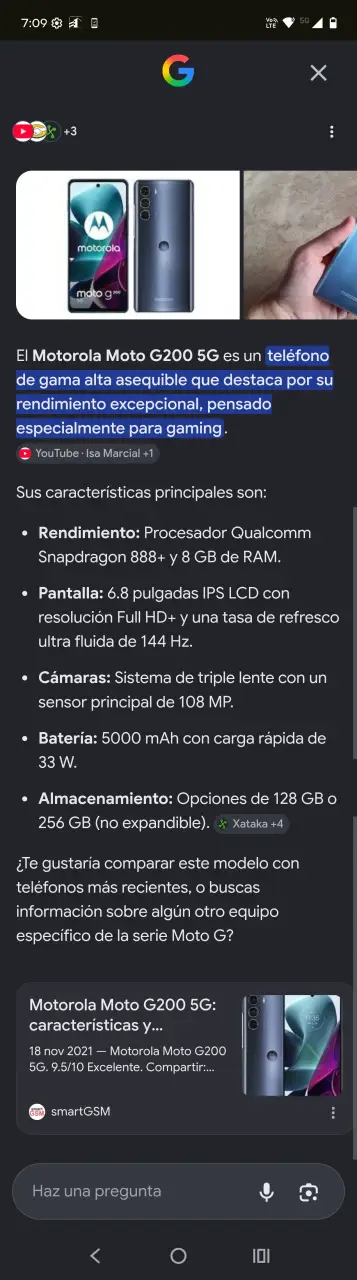 Smartphone Motorola con triple cámara trasera - miniatura 3